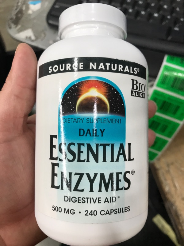 Photo 2 of ***EXP 08/26*** Source Naturals Essential Enzymes, 500 mg, Capsules - 240 count bottle