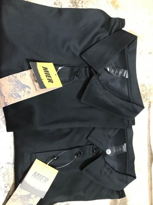 Photo 1 of 2 PACK MIER MENS QUICK DRY POLO SHIRTS XL