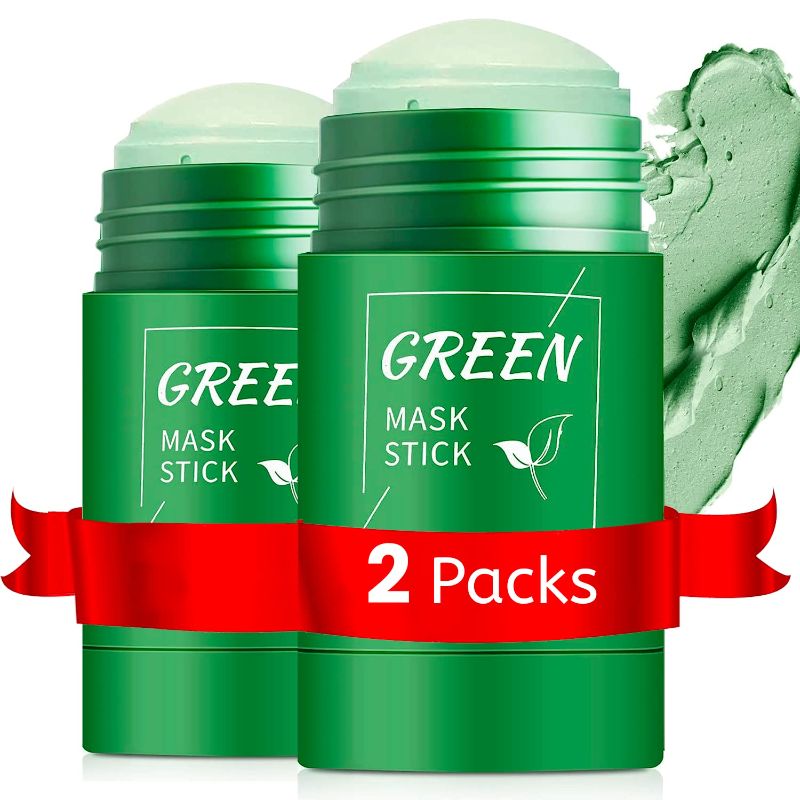 Photo 1 of ***EXP 03/02/2027*** Green Tea Mask Stick(2 Pack), Purifying Clay Mask, Blackhead Remover,Poreless Deep Cleanse Mask Stick,Oil Control Face Mask, Skin Detoxifying Face Stick Mask for all Skin Types