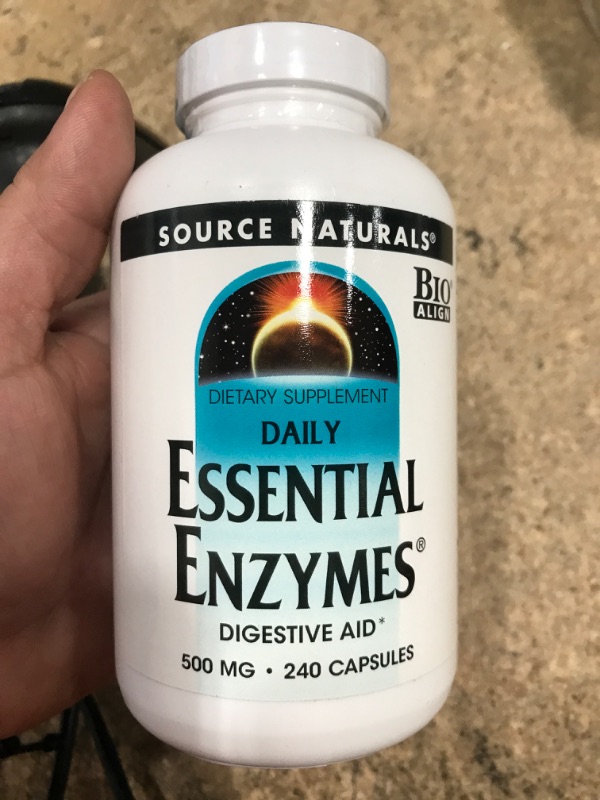 Photo 2 of ***EXP 08/26*** Source Naturals Essential Enzymes, 500 mg, Capsules - 240 count bottle