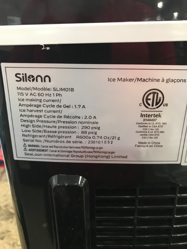Photo 4 of ***POWERS ON*** Silonn Ice Makers Countertop 9 Bullet Ice Cubes & Brita Standard Everyday Water Filter Pitcher, White, Large 10 Cup, 1 Count