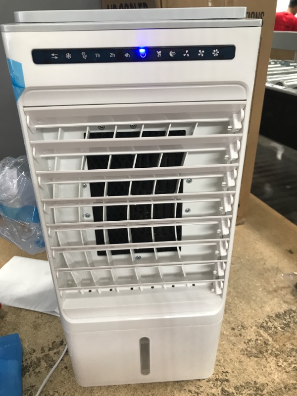 Photo 3 of ***POWERS ON*** Portable Air Conditioners, 4-IN-1 Evaporative Air Cooler with Remote, 3 Speeds & 7H Timer, 90°Oscillation, 1.32 Gallon Water Tank, Portable AC Air Conditioner for Small Room Office Bedroom Black