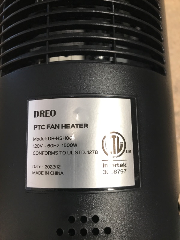 Photo 1 of ***POWERS ON*** Dreo 24%22 Space Heater, 10ft/s Fast Quiet Heating Portable Electric Heater, 3 Modes, Black & Space Heater, 2022 Upgraded 1500W Fast Heating Electric Ceramic with Remote, Black, 16 inch