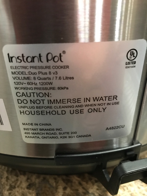 Photo 4 of ***POWERS ON*** Instant Pot Duo Plus 9-in-1 Electric Pressure Cooker, Sterilizer, Slow Cooker, Rice Cooker, Steamer, 8 Quart, 15 One-Touch Programs & Ceramic Non Stick Interior Coated Inner Cooking Pot 8 Quart