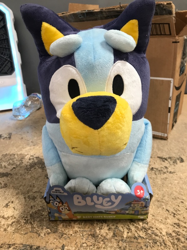 Photo 2 of Bluey 18" Stuffed Animal - Playtime & Naptime Companion, Jumbo Size, Soft Deluxe Materials - Huggable Cuddles Best Friend (13010) Bluey Jumbo Plush Plush