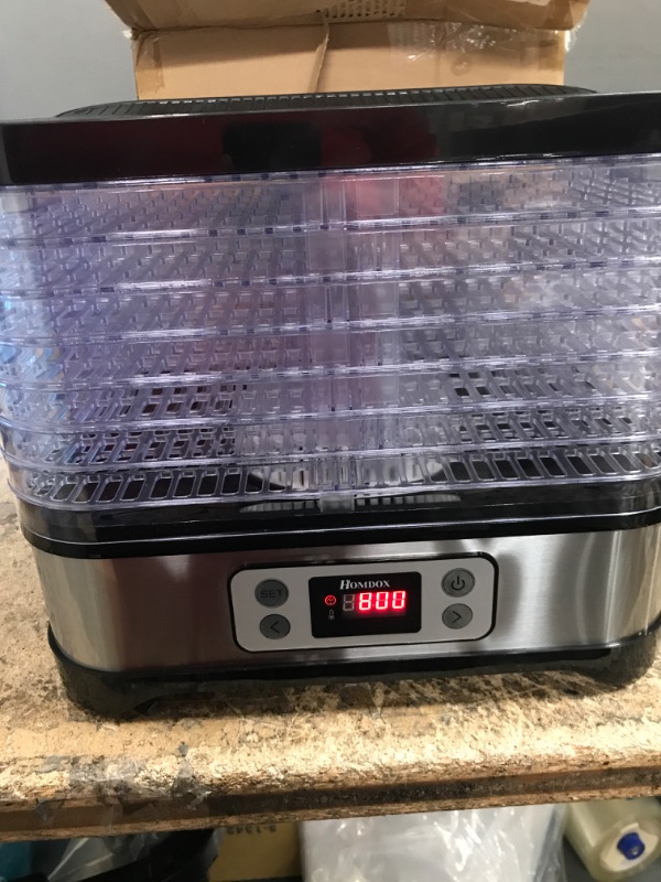 Photo 2 of ***POWERS ON*** Homdox 8 Trays Food Dehydrator Machine with Fruit Roll Sheet, Digital Timer and Temperature Control,Dehydrators for Food and Jerky, Meat, Fruit, Vegetable, Herbs, BPA Free/400 Watt/Updated