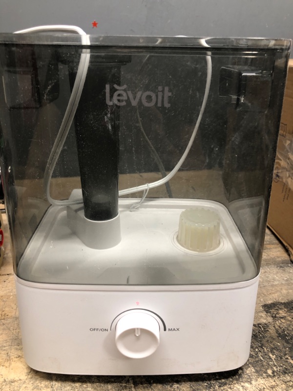 Photo 2 of LEVOIT Classic300 Ultrasonic Top Fill Humidifier, Extra Large 6L Tank Last 60-Hour - Super Quiet, Easy to Use and Clean, 360° Rotation Nozzle, Simple Knob Control, Handle, Auto Shut Off, Gray Gray Knob Control Humidifier