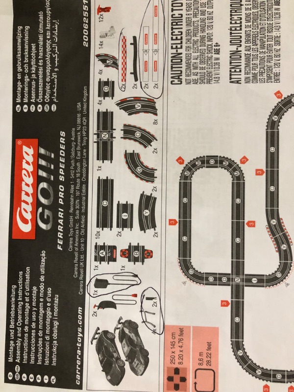 Photo 6 of Carrera GO!!! Electric Powered Slot Car Racing Kids Toy Race Track Set 1:43 Scale, Ferrari Pro Speeders