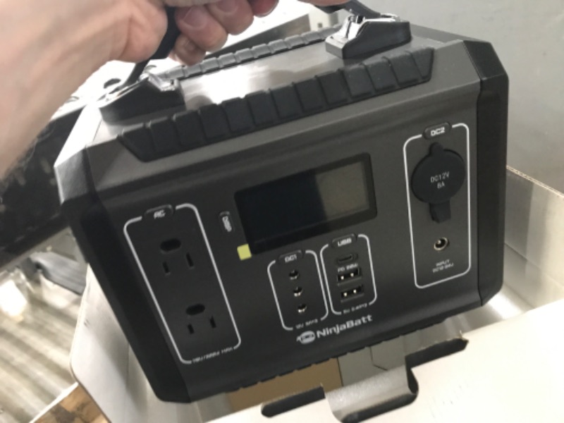 Photo 2 of **SEE NOTES**
NinjaBatt 300W Portable Power Station, 280Wh Battery Solar Generator with Pure Sine Wave AC Outlets, QC3.0 & USB-C PD 60W - Durable Generator for Outdoor Camping RV Emergencies