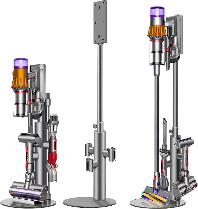 Photo 1 of 
Lasvea Height-Adjustable Vacuum Stand for Dyson V15, V12,V11, V10,V8,V7 - Aluminum Tube Organizer Rack, 7.9 Lbs Metal Base, 3 Clips for Up to 9 Attachments...