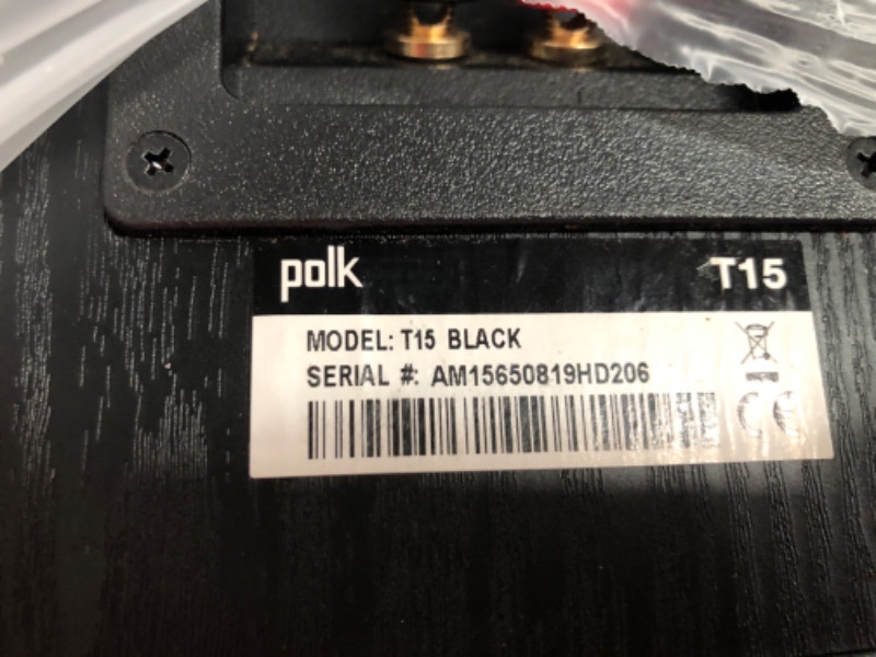 Photo 2 of Polk Audio T15 Bookshelf Speakers Pair Black