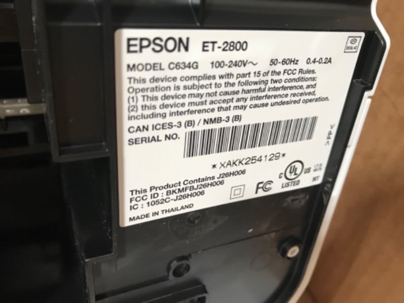 Photo 5 of Epson EcoTank ET-2800 Wireless Color All-in-One Cartridge-Free Supertank Printer with Scan and Copy â€“ The Ideal Basic Home Printer - White, Medium ET-2800-W White