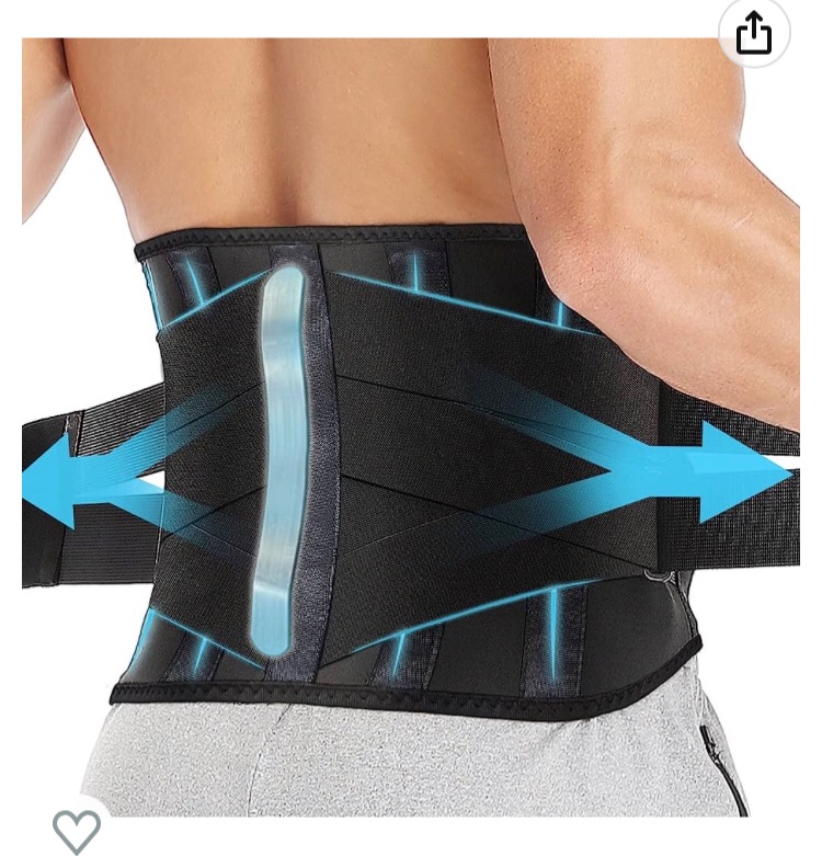 Photo 1 of CROPAL Back Brace for Lower Back - Back Support Belt for Back Pain,Work,Lifting,Sciatica,Scoliosis,Herniated Disc and Sedentary - Lumbar Support Brace with Removable Steel Plates Black XS/S02