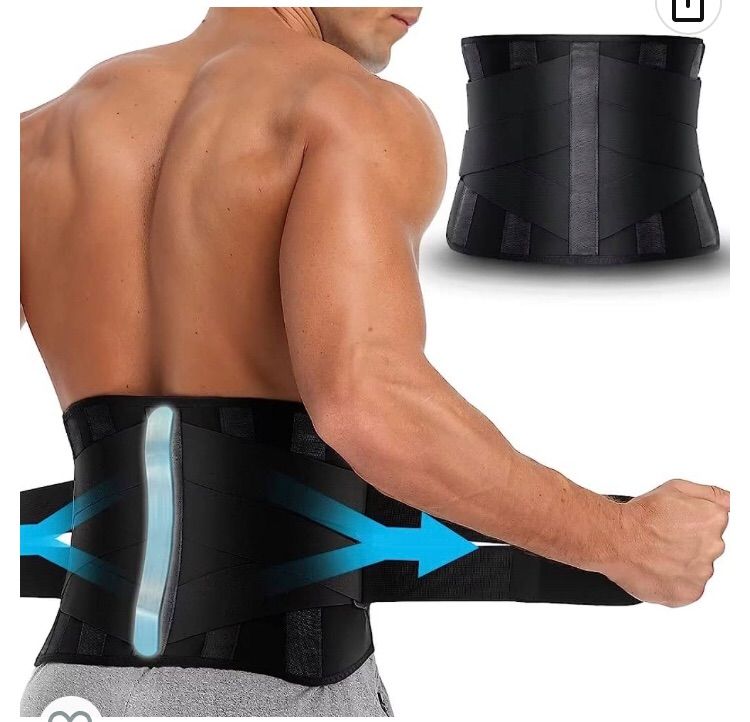 Photo 1 of CROPAL Back Brace for Lower Back - Back Support Belt for Back Pain,Work,Lifting,Sciatica,Scoliosis,Herniated Disc and Sedentary - Lumbar Support Brace with Removable Steel Plates Black M/L04