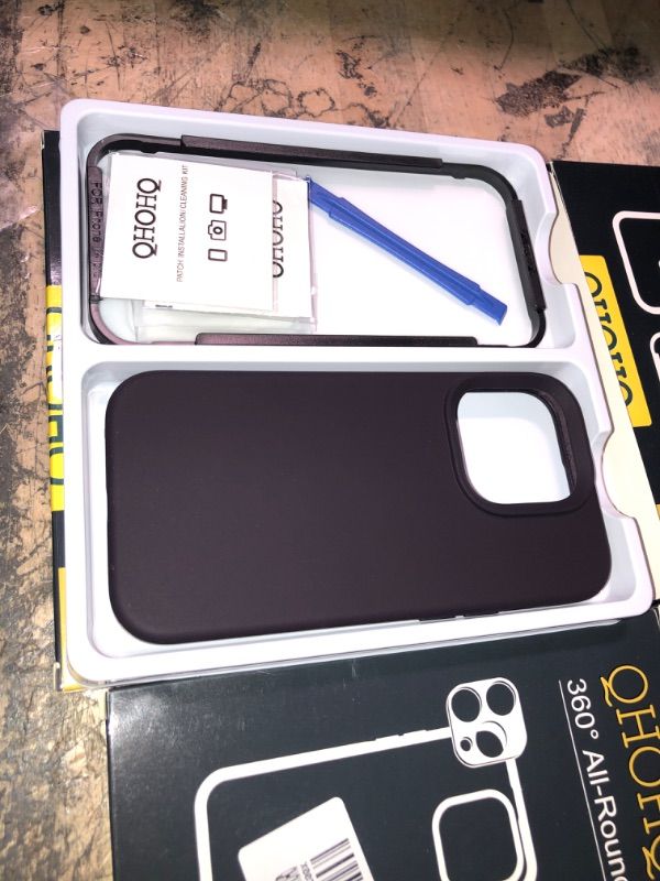 Photo 1 of 4pcks of QHOHQ [5 in 1] for iPhone 14 Pro Case, with 2X Screen Protector + 2X Camera Lens Protector, Soft Silicone Military Shockproof Slim Thin Phone Case 6.1 Inch, Deep Purple
