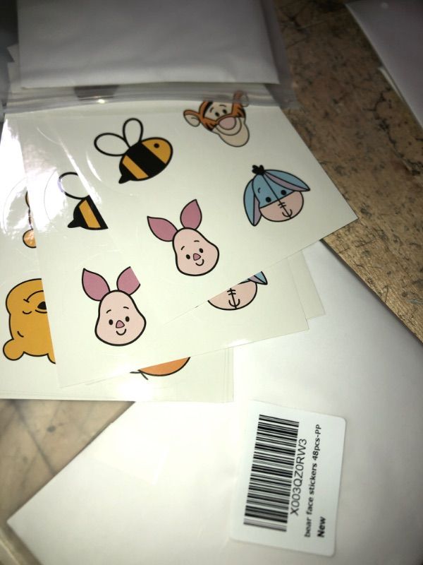 Photo 1 of  Cute Winnie Stickers 96 Pcs Pooh Face Stickers