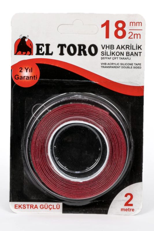 Photo 1 of (TWO PACK) EL-TORO Double Sided Tape Heavy Duty (6.56 FT), Multipurpose Removable Mounting Tape Adhesive Grip,Reusable Strong Sticky Wall Tape Clear Removable Strong Adhesive for Sign/Photo/Poster/Picture Mount