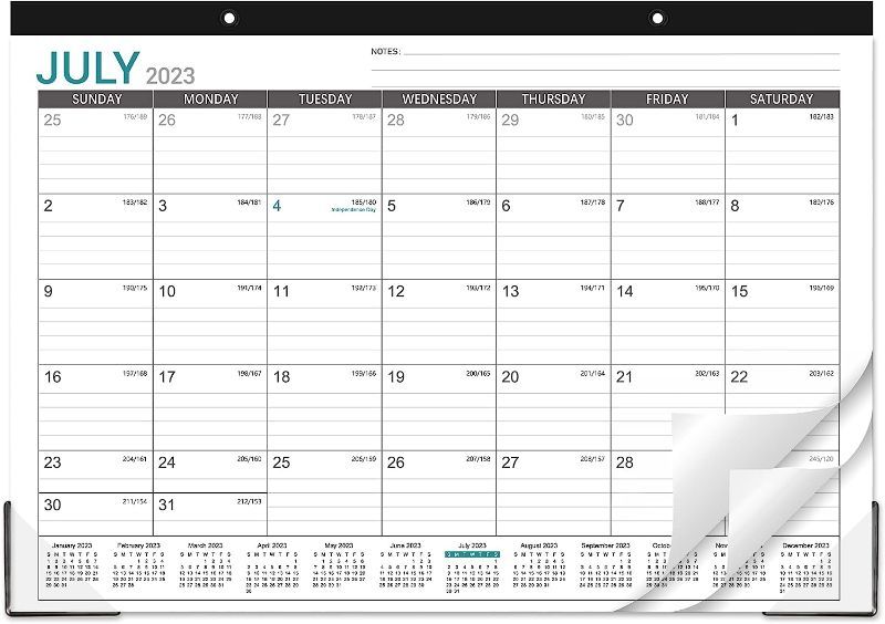 Photo 1 of Desk Calendar 2023-2024 – Large Desktop Calendar Pad for Office or Home – Big Monthly Calendar 17" x 12" for Work with To-Do List & Notes | Calendar for Teachers, Student, Classroom (Runs 18 Months August 2023 - December 2024)