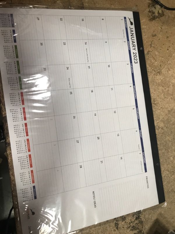 Photo 2 of Desk Calendar 2023-2024 – Large Desktop Calendar Pad for Office or Home – Big Monthly Calendar 17" x 12" for Work with To-Do List & Notes | Calendar for Teachers, Student, Classroom (Runs 18 Months August 2023 - December 2024)