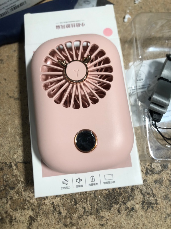 Photo 2 of Notherss Neck Portable USB Fan Hand free rechargable 1800mAh (Pink)