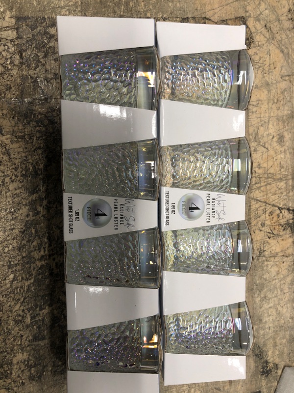 Photo 1 of ***2 pack shot glass BUNDLE***

Circleware Westside Radiance Pearl Heavy Base Hammered Shot Glasses, Set of 4, Party Home Entertainment Dining Beverage Drinking Glassware for Brandy, Liquor, Bar Decor, Jello Cups, 1.7 ounce