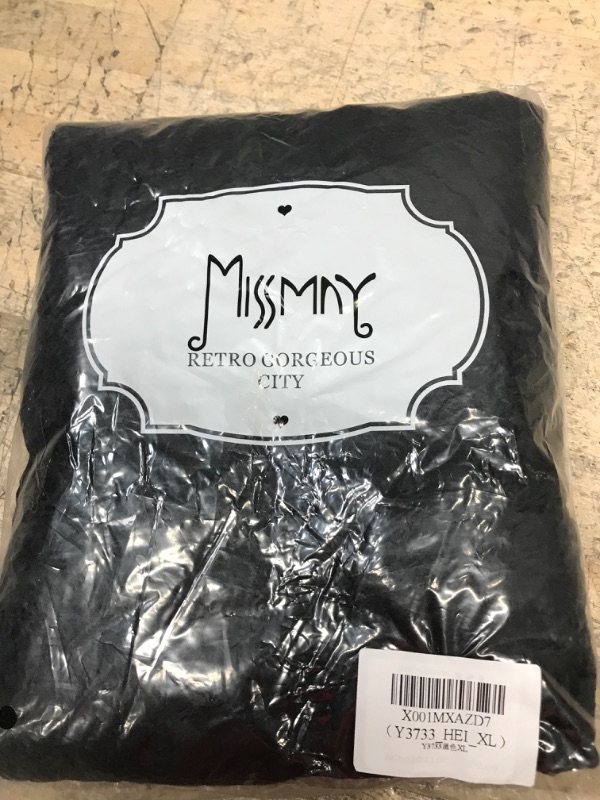 Photo 1 of MISSMAY Women's Vintage Floral Lace Short Sleeve Boat Neck Cocktail Party Swing Dress X-Large Black