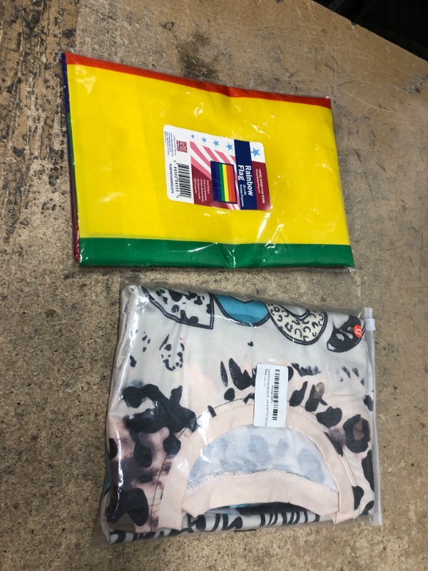 Photo 1 of SHIRT AND FLAG BUNDLE/// 
Online Stores Rainbow Printed Polyester Flag, 3 by 5-Feet 
Good Moms Say Bad Words Shirt