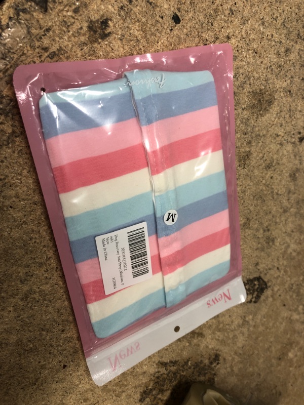 Photo 1 of Dog Recovery Suit for After Surgery Pet Surgery Surgical Recovery Suit Onesie Dog Bodysuit E-Collar & Cone for Small Medium Dogs Cats Medium Pink