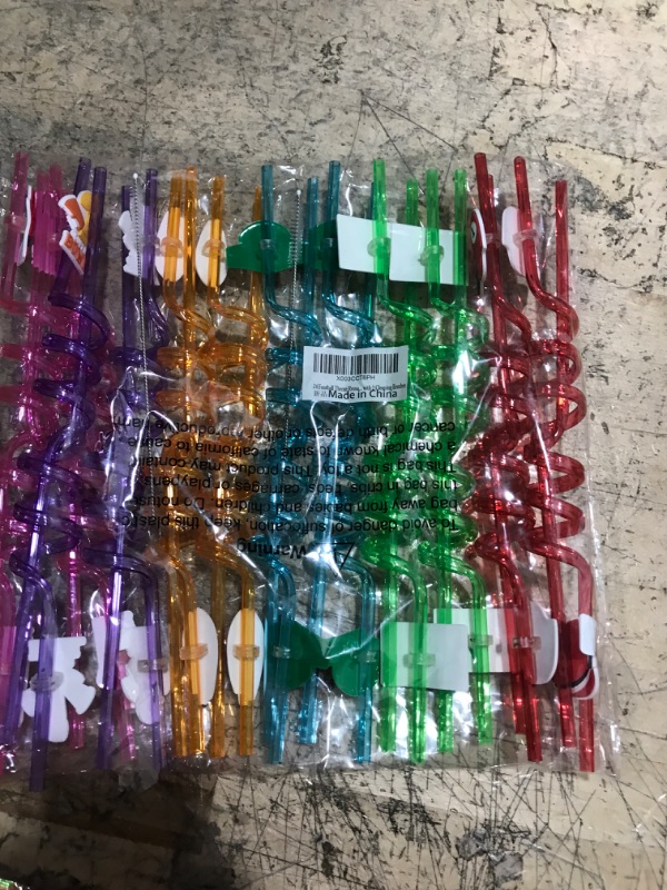 Photo 1 of 24 Football Theme Reusable Drinking Straws 6 Designs Perfect for Rugby Theme Birthday Party Supplies Party Favors with 2 Cleaning Brushes