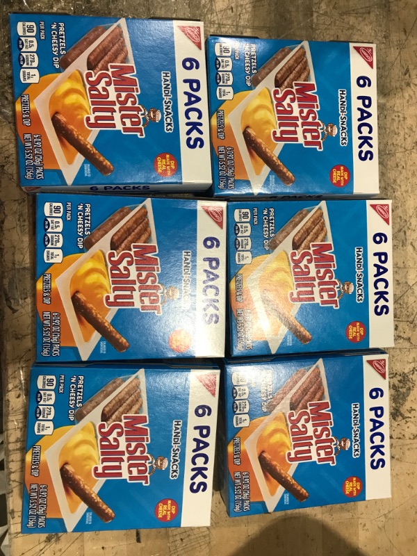 Photo 2 of *BUNDLE OF 6* Nabisco, Handi Snacks, Mister Salty Pretzels and Cheese, 5.52oz Box 6 PACKS