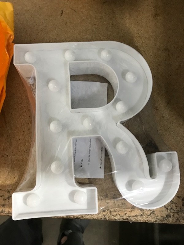 Photo 1 of Pooqla LED Marquee Letter Lights Alphabet Light Up Sign with Timer Remote Control Dimmable for Wedding Home Party Bar Decoration - RC - R