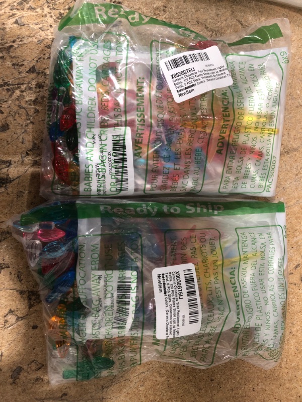 Photo 1 of Casafield Ceramic Christmas Tree Replacement Lights - Multi-Color Bulbs and 3 Star Toppers--- 2 ITEMS