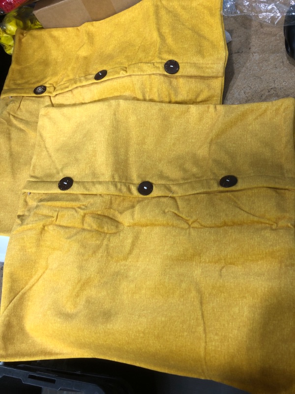 Photo 1 of 2 GOLD PILLOW CASES WITH BUTTONS 