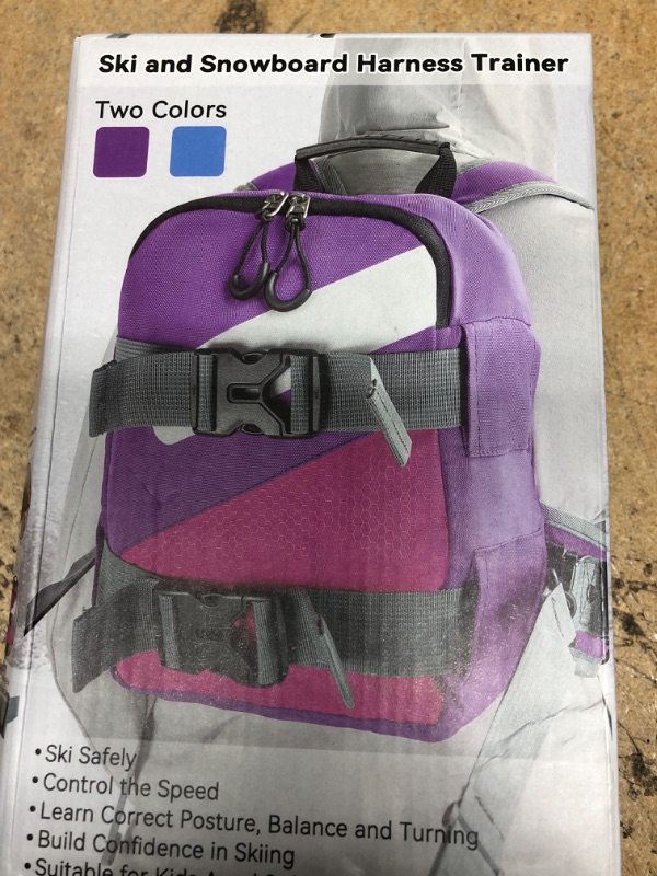 Photo 1 of Ski Harness for Kids, Kids Snowboard Ski Backpack for Toddler Snowboard Beginner, Teach Child to Ski and Control Speed of Snowboarding, Ski Harness Trainer Equipment for Preparing Kid to Handle Slopes