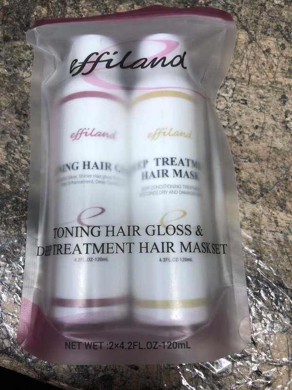 Photo 2 of ***EXO 08/12/2025*** EFFILAND Clear Toning Hair Gloss Mask + Deep Conditioning Hair Mask - Enhance gloss & Delay Fading For All Dyed Hair + Repair Treatment For Dry Damaged Hair