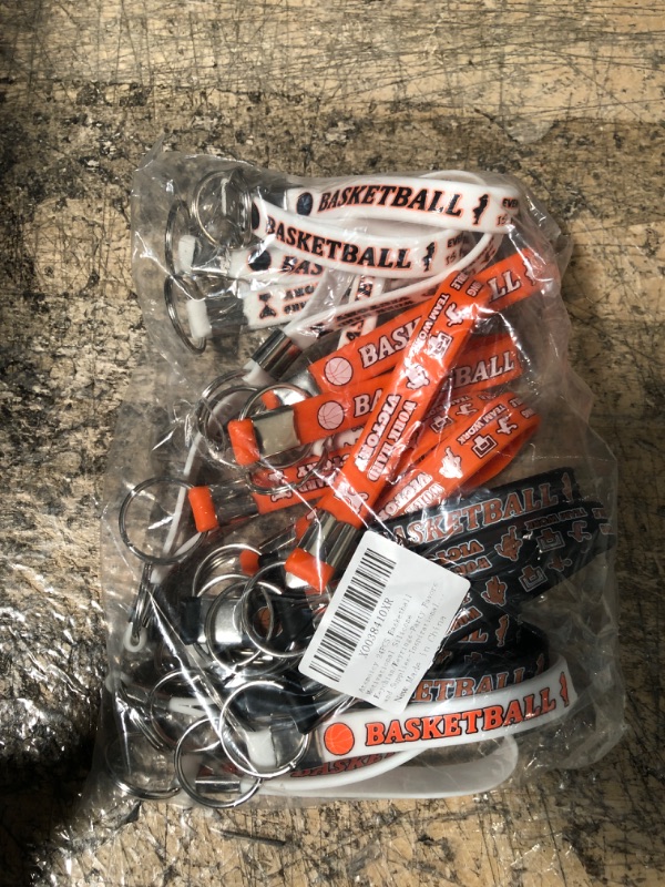 Photo 2 of ATSMOICY 24PCS Basketball Motivational Silicone Bulk Keychian/Keyrings-Party Favors and Supplies-Inspirational Gifts-Basketball Sports for Teenagers/Boys/Girls/Carnival/Events/Gifts/Prize