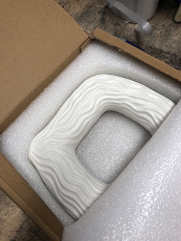 Photo 1 of WiFair Ceramic Vase,Matte Texture, Corrugated Finish. Suitable for Living Room, Kitchen, Mantle, Bedroom, Dining Table, Office (Oversize) large