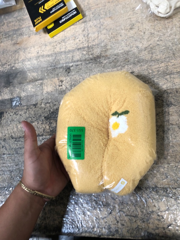 Photo 1 of Pillows for Cat, U-Shaped Half Donut Neck Protector Cuddler Pillows Indoor, Deep Sleep Ultra Soft Fluffy Pet Calming Toy, Machine Washable Cat Neck Pillow, Joint Relief Sleeping Improve Yellow