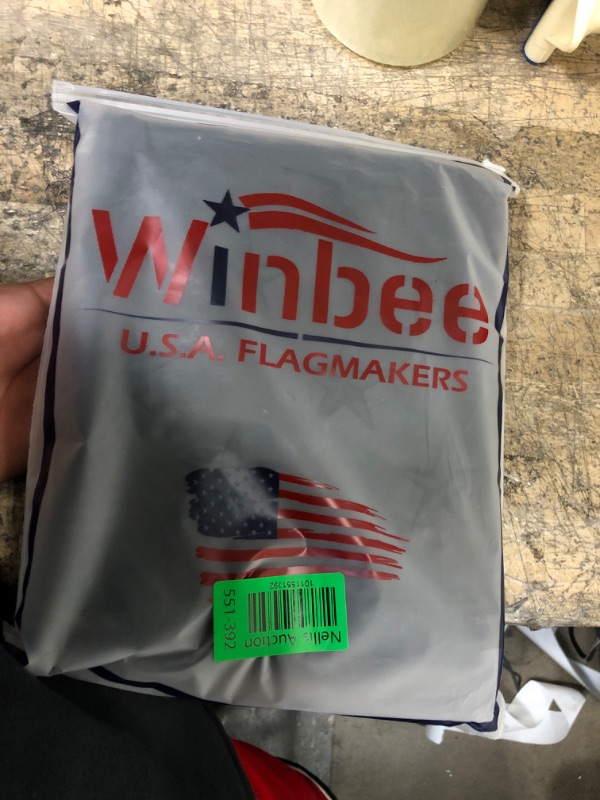 Photo 1 of WINBEE Black American Flag 3x5 Ft - Heavy Duty All Black US Flag, Embroidered Stars, Sewn Stripes, Brass Grommets. UV Protection and Water Proof for Blackout US Flag All Black American Flag (Embroidered)