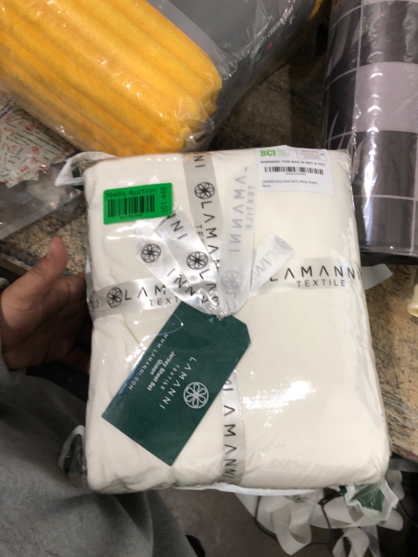 Photo 1 of LAMANNI Jersey Sheet Set - Soft, Deep Pockets, Cooling Effect, Expandable - 4 Piece Bedding Set (White, Queen) White Queen