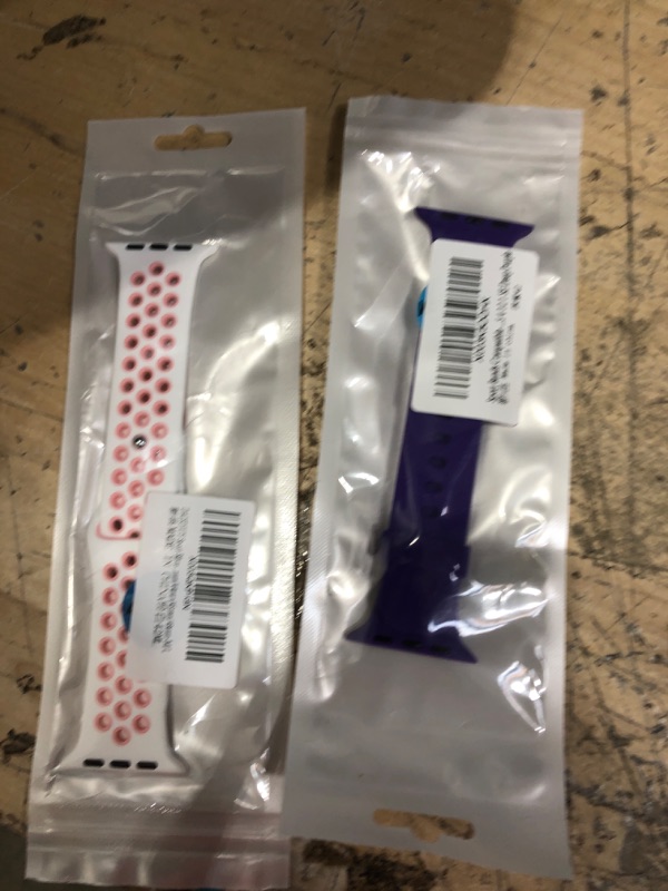 Photo 1 of DAISDJUY Sport Silicone Bands Compatible with Apple Watch Bands 38mm 40mm 41mm 42mm 44mm 45mm 49mm iWatch Series 8 7 6 SE 5 4 3 2 1 Strap Women Men Bracelet PACK OF 2 