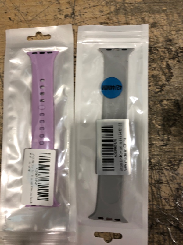 Photo 1 of Silicone Band Compatible with Apple Watch Bands 38mm 40mm 41mm 42mm 44mm 45mm 49mm for Men Women, Soft Sport Strap Compatible for iWatch Series 8 7 6 5 4 3 2 1 SE PACK OF 2 