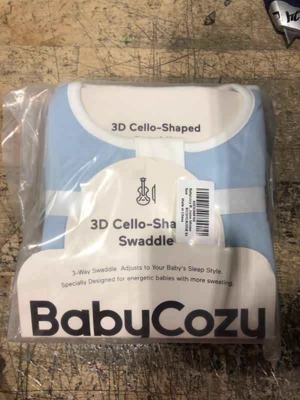 Photo 2 of Babycozy Baby Swaddle 100% Cotton, Super Soft Breathable Baby Sleep Sack, Swaddle Sack for 3-Ways Sleep Positions, Widened Hem Newborn Swaddle, Swaddle Up 2-Ways Zipper, Blue S, Use for All Seasons Blue Small