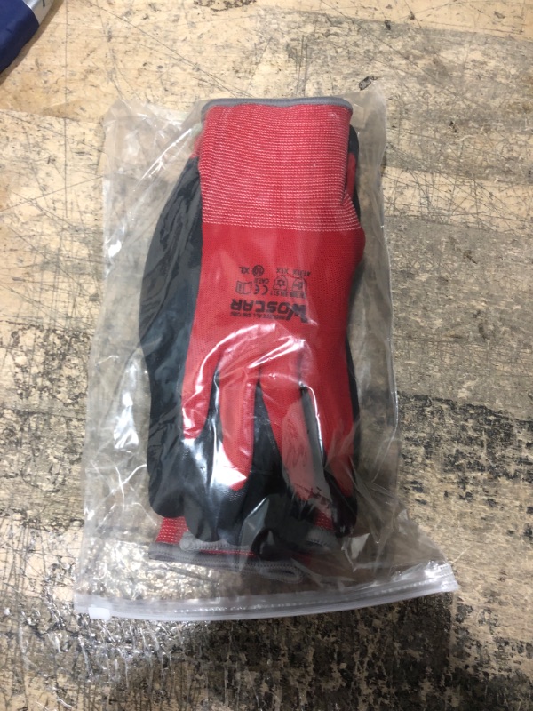 Photo 1 of Winter Nitrile Work Gloves Fleece Lined Waterproof Thermal Warm for Outdoor Ice Snow Tear Resistant Garden Gloves Red Xlarge (2 Pack? X-Large (Pack of 2)