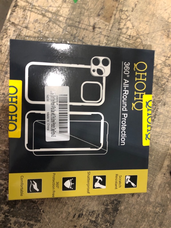 Photo 1 of QHOHQ [5 in 1] for iPhone 14 Plus Case, with 2X Screen Protector + 2X Camera Lens Protector, Soft Silicone Military Shockproof Slim Thin Phone Case 6.7 Inch for Men and Women, Deep Purple