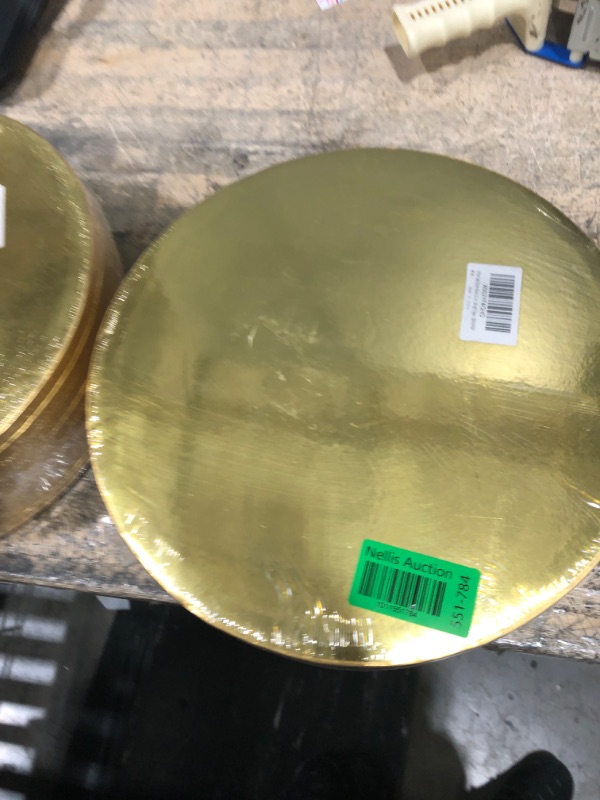 Photo 1 of 8-PACK 12 inch Gold Cake Boards Cake Drums, Sturdy Large Round Cake Board Birthday Cake Circle Drum Greaseproof Foil Plate,Professional Smooth Base,1/2 Inch Thick