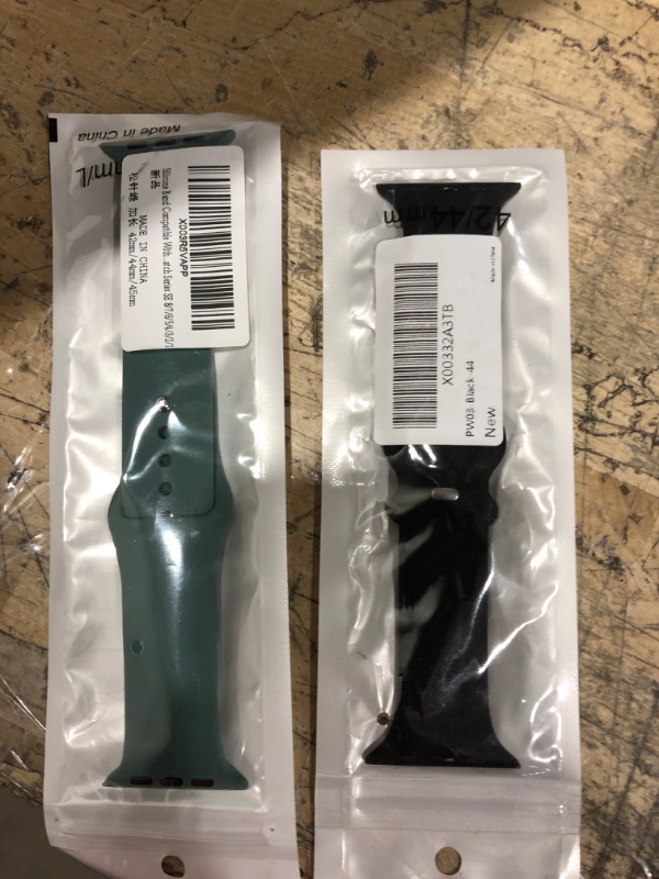 Photo 1 of Silicone Band Compatible With Apple Watch Ultra Band 38mm 40mm 41mm 42mm 44mm 45mm for Women Men, Sport Loop for iWatch Series SE 8/7/6/5/4/3/2/1 pack of 2