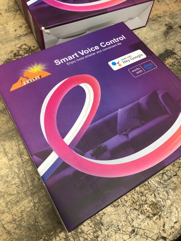 Photo 1 of Neon Rope Light, RGBIC Rope Lights ,APP Connection,with Music Sync, Support Alexa, Google Assistant ,10ft,LED Strip Lights Without Dark Areas,Living Gaming Room Wall Decor(Only Supports 2.4G WiFi)