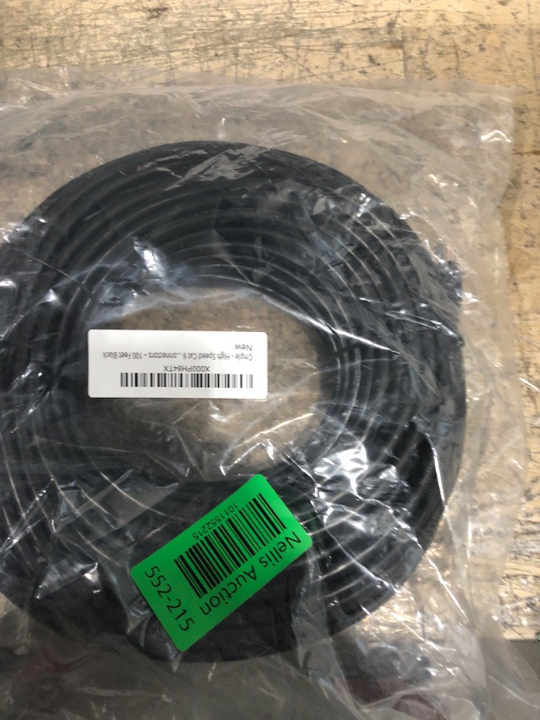 Photo 2 of cmple cat6 networking rj45 ethernet patch cable 100 feet black