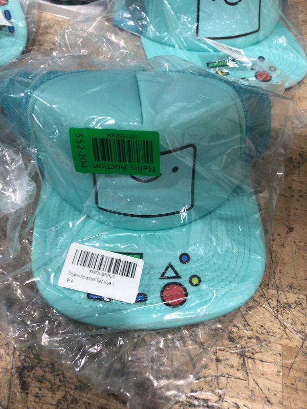 Photo 1 of Ohjijinn Anime Trucker Hat Baseball Caps, Unisex Anime Hat Adjustable Outdoor Mesh Snapback Hat for Men Women Cyan